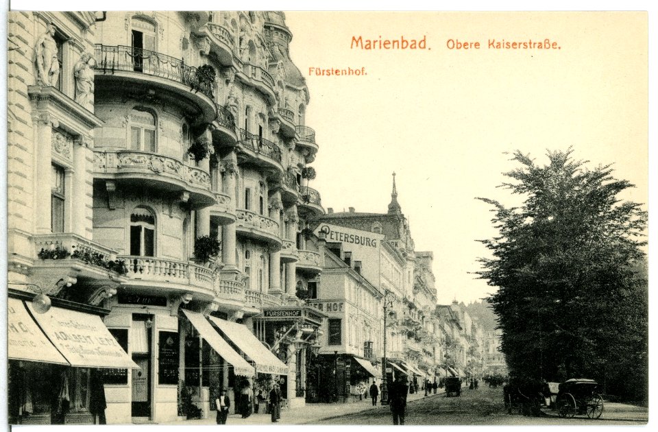 15262-Marienbad-1912-Obere Kaiserstraße-Brück & Sohn Kunstverlag