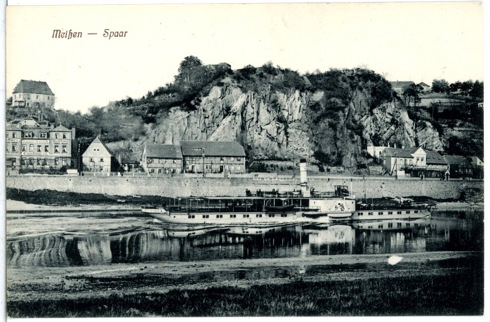14592-Meißen-1912-Spaar - Elbansicht mit Dampfer Auguste Victoria-Brück & Sohn Kunstverlag