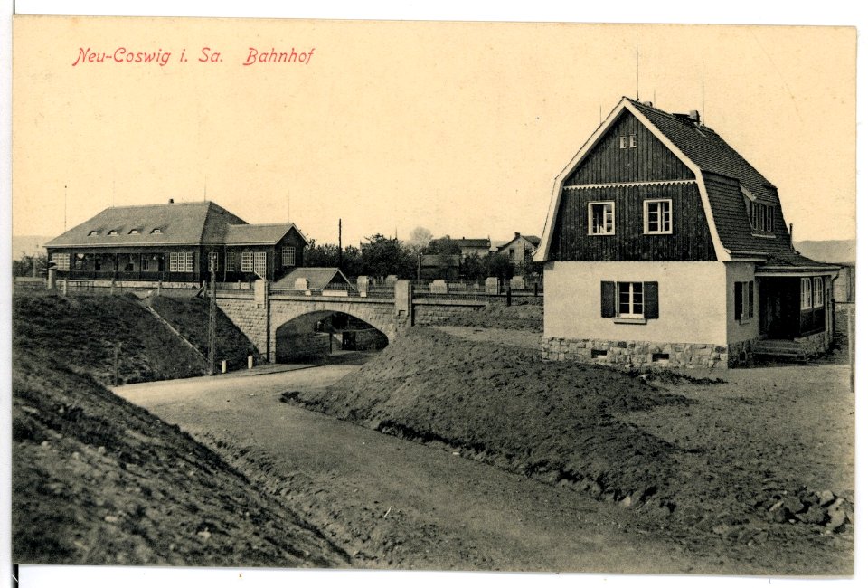 15684-Coswig-1913-Bahnhof Neu - Coswig-Brück & Sohn Kunstverlag