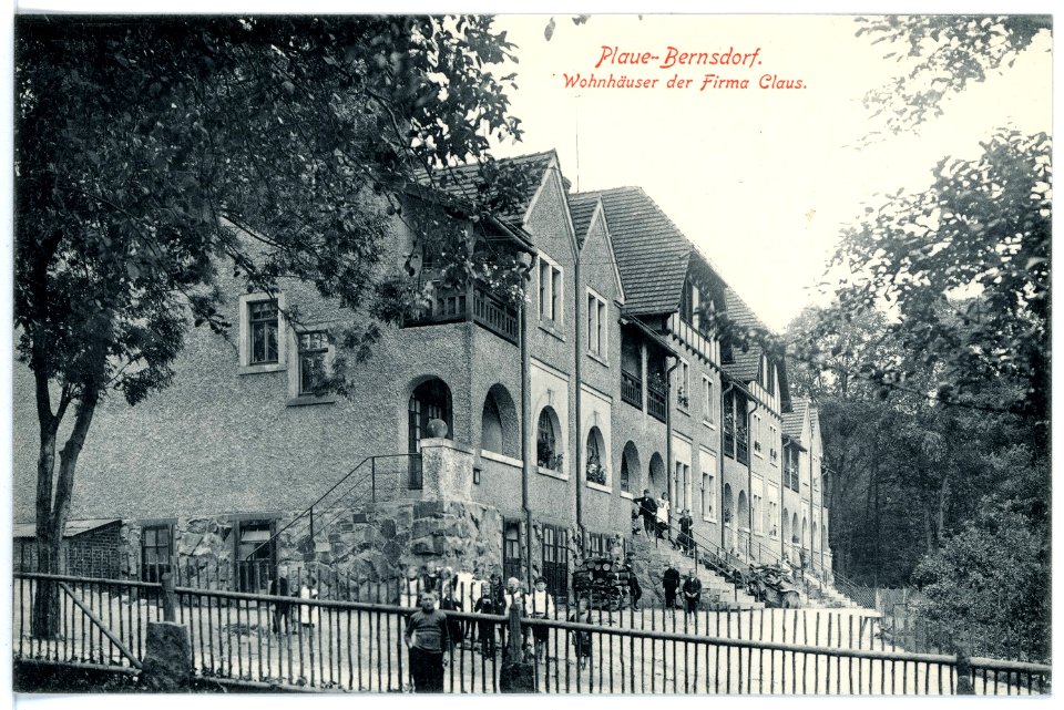 15993-Plaue-Bernsdorf-1913-Wohnhäuser der Firma Claus-Brück & Sohn Kunstverlag