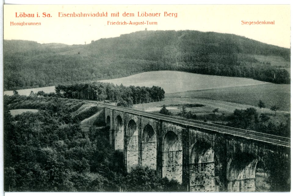 15098-Löbau-1912-Eisenbahn - Viadukt-Brück & Sohn Kunstverlag