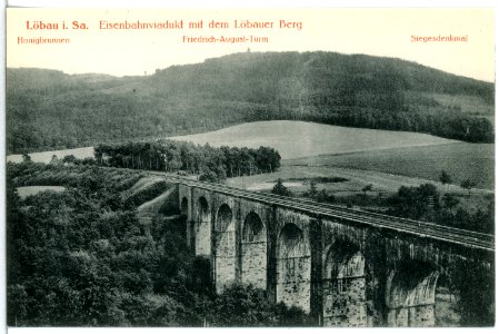 15098-Löbau-1912-Eisenbahn - Viadukt-Brück & Sohn Kunstverlag