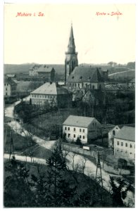 15487-Mohorn-1913-Kirche und Schule-Brück & Sohn Kunstverlag