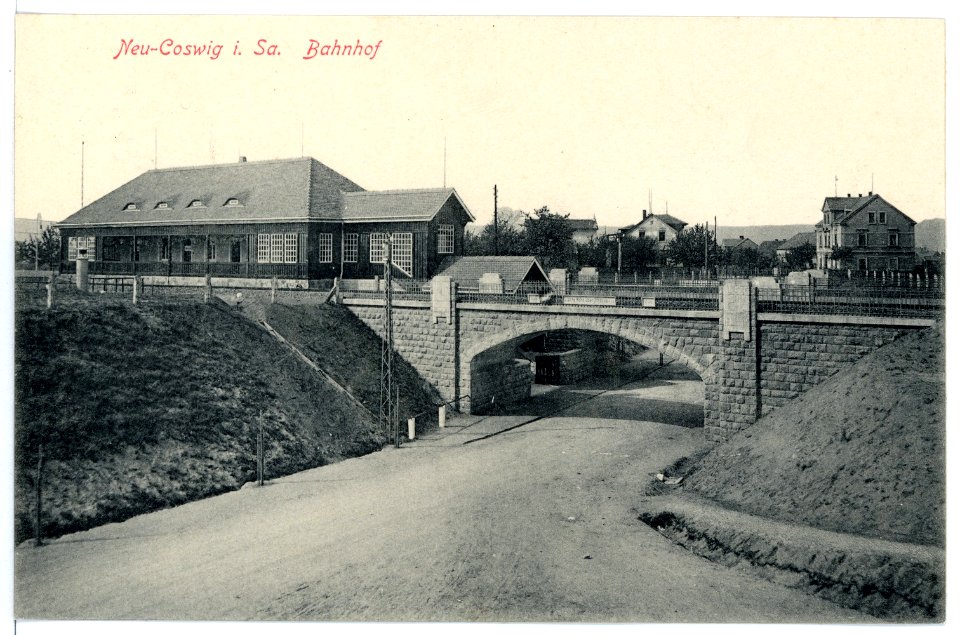 15683-Coswig-1913-Bahnhof Neu - Coswig-Brück & Sohn Kunstverlag