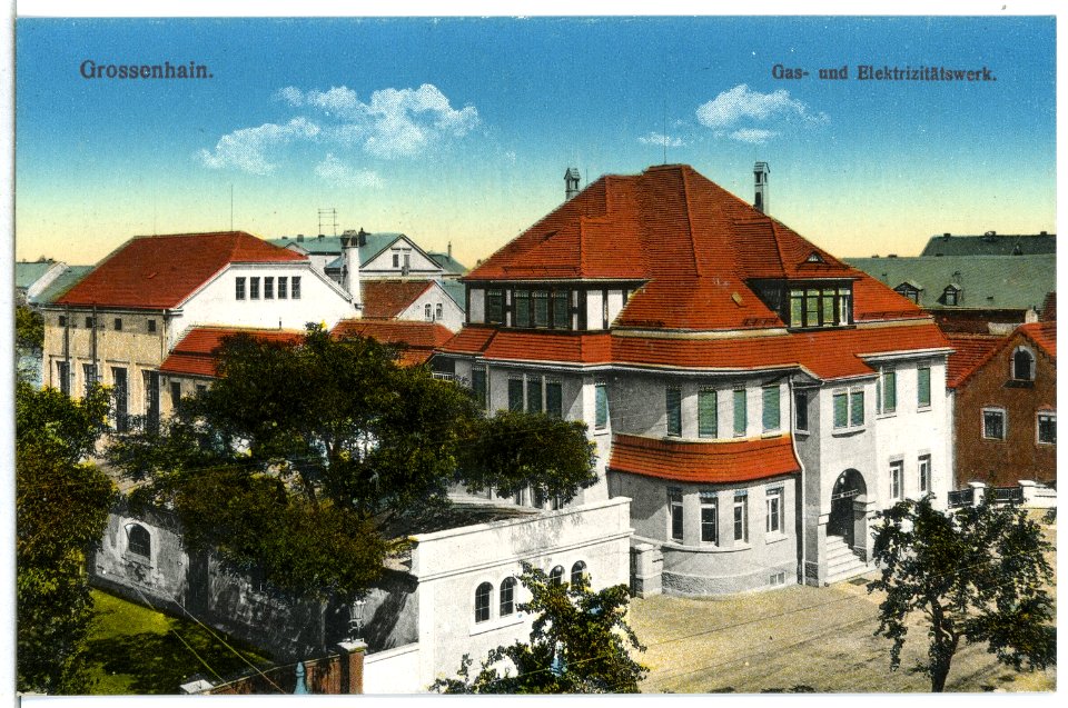 15160-Großenhain-1912-Gas- und Elektrizitätswerk-Brück & Sohn Kunstverlag