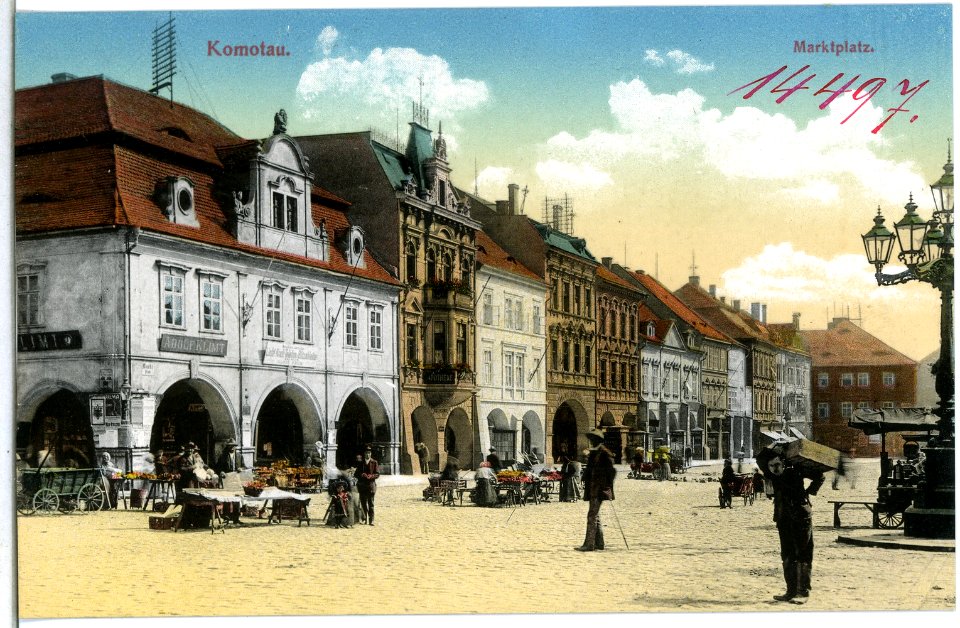 14497-Komotau-1912-Markt-Brück & Sohn Kunstverlag