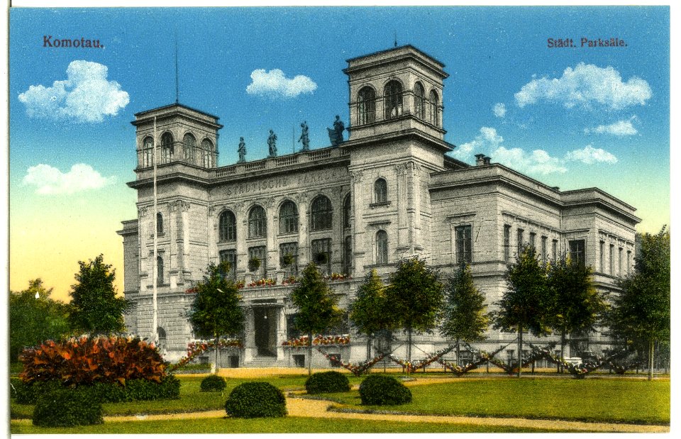 14496-Komotau-1912-Städtische Parksäle-Brück & Sohn Kunstverlag