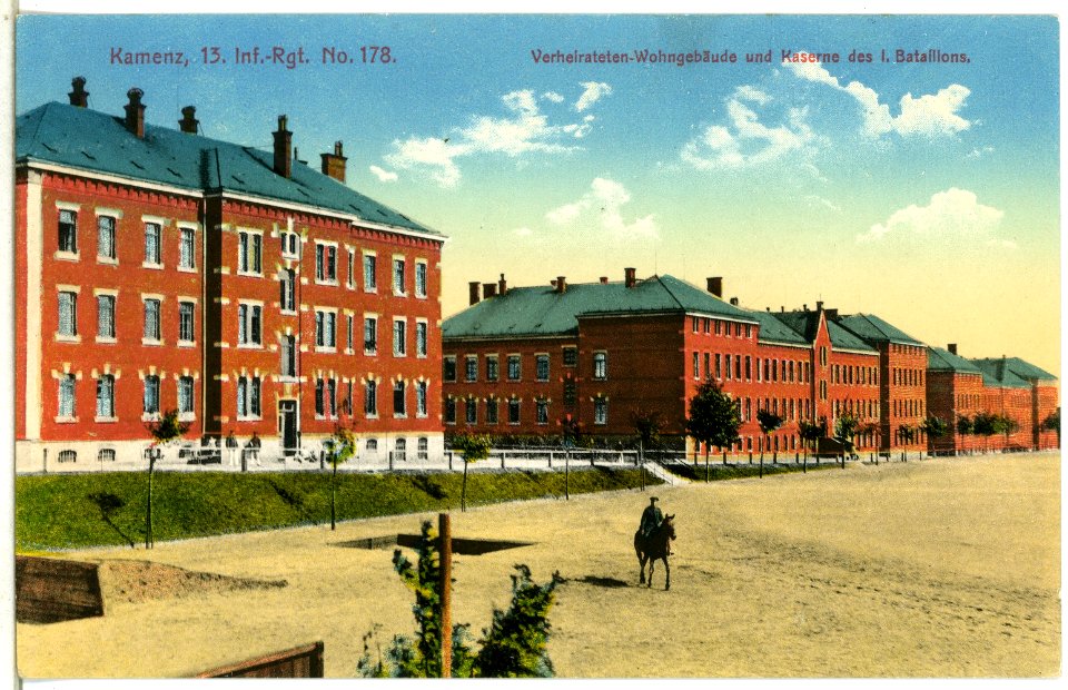 14433-Kamenz-1912-13. Infanterie-Regiment Nr. 178 - Verheirateten-Gebäude-Brück & Sohn Kunstverlag