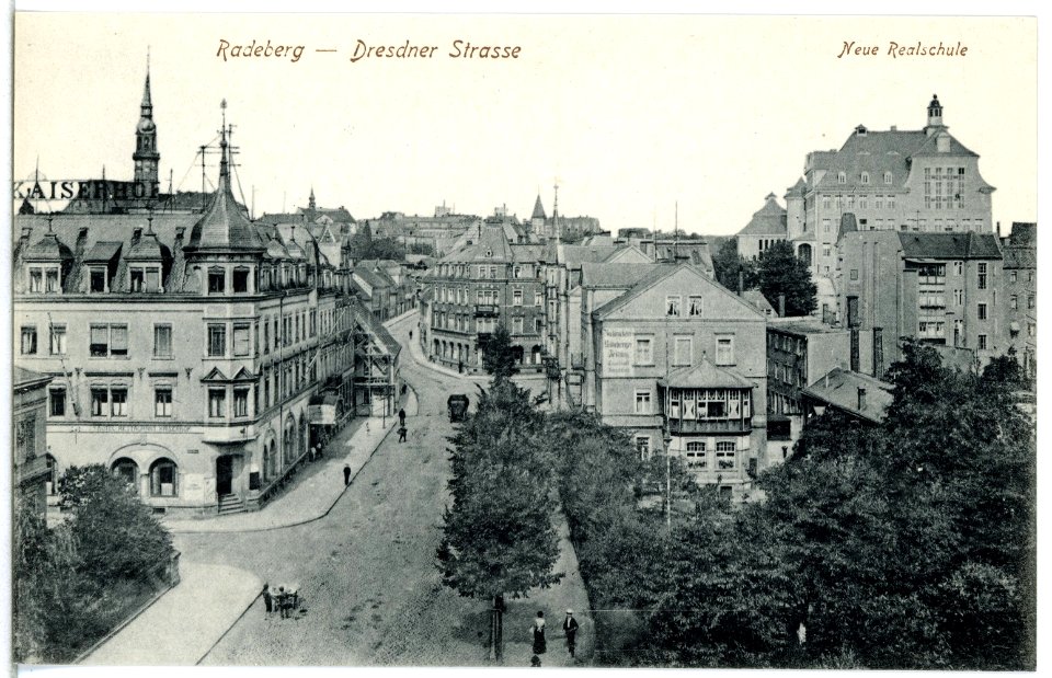 15017-Radeberg-1912-Dresdner Straße - Neue Realschule-Brück & Sohn Kunstverlag