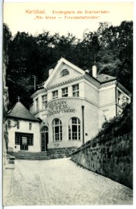 15055-Karlsbad-1912-Einsteigehalle der Drahtseilbahn-Brück & Sohn Kunstverlag