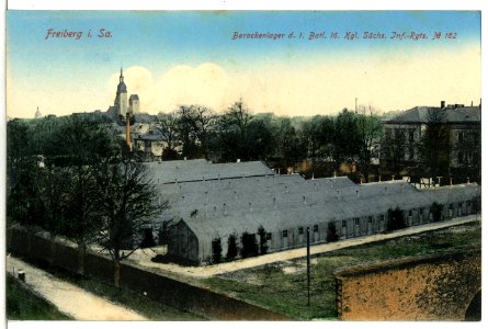 15251-Freiberg-1912-Barackenlager 1. Bataillon 16. Königlich Sächsisches Infanterie-Regiment Nr. 182-Brück & Sohn Kunstverlag