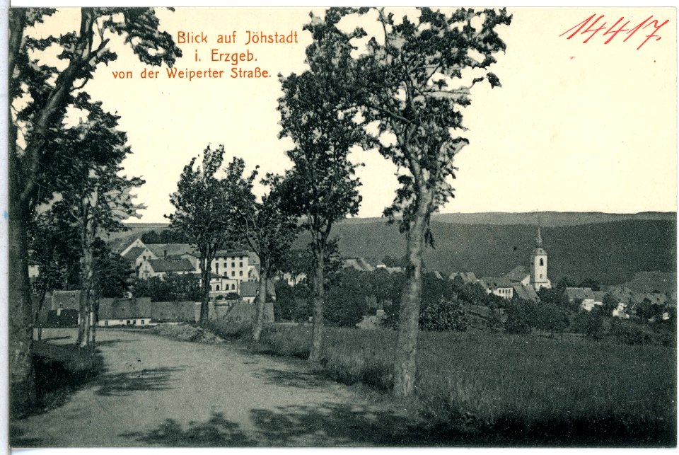 14417-Jöhstadt- Erzgeb.-1912-Blick auf Jöhstadt von der Weiperter Straße-Brück & Sohn Kunstverlag