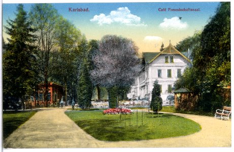 14478-Karlsbad-1912-Cafe Freundschaftssaal-Brück & Sohn Kunstverlag