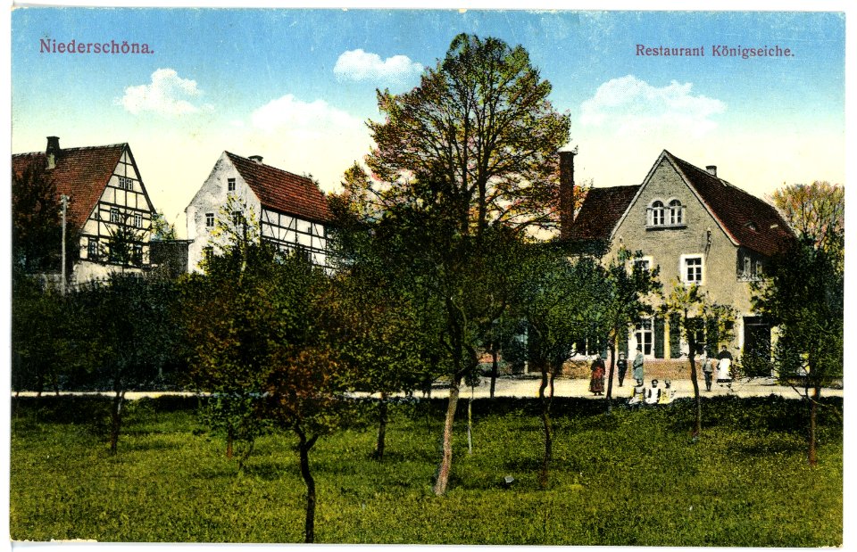 15586-Niederschöna-1913-Restaurant Königseiche-Brück & Sohn Kunstverlag
