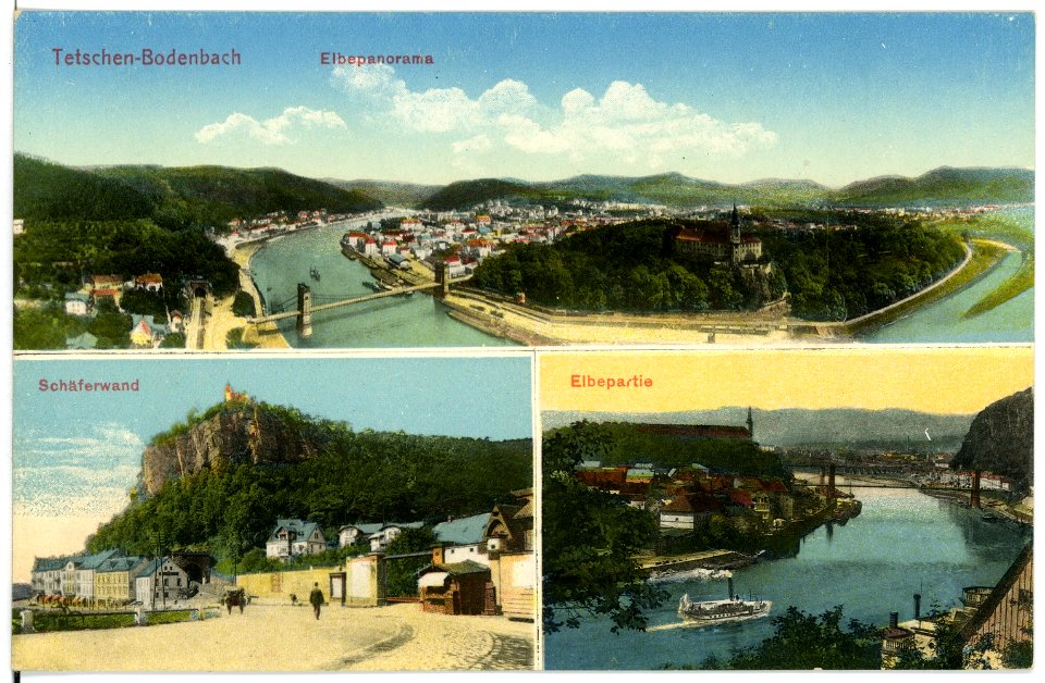15531-Tetschen-Bodenb.-1913-verschiedene Stadtansichten-Brück & Sohn Kunstverlag