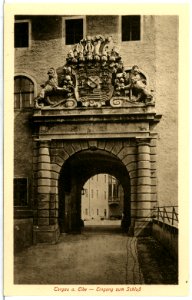 15230-Torgau-1912-Eingang zum Schloß-Brück & Sohn Kunstverlag