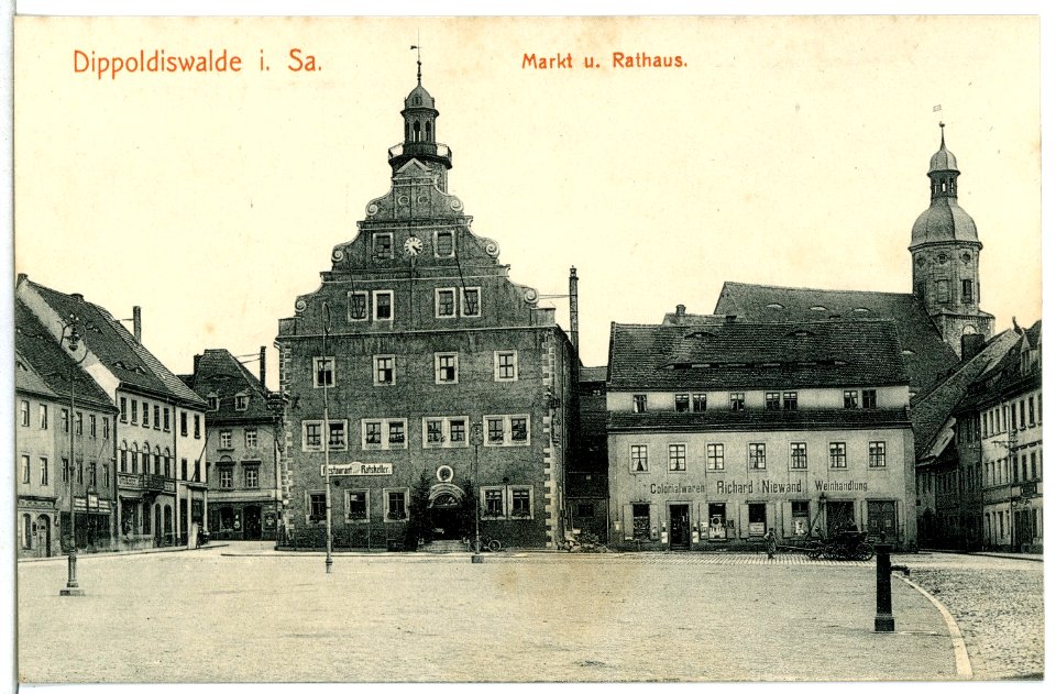15116-Dippoldiswalde-1912-Markt und Rathaus-Brück & Sohn Kunstverlag
