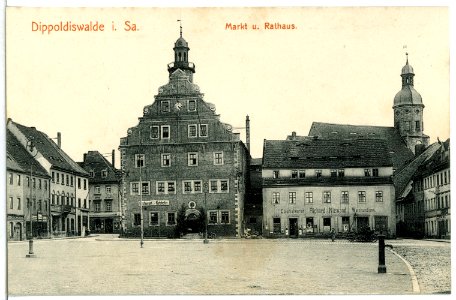15116-Dippoldiswalde-1912-Markt und Rathaus-Brück & Sohn Kunstverlag