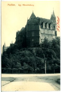 14626-Meißen-1912-Albrechtsburg von der Leipziger Straße-Brück & Sohn Kunstverlag