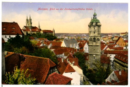 15740-Meißen-1913-Blick von der Landwirtschaftsschule-Brück & Sohn Kunstverlag