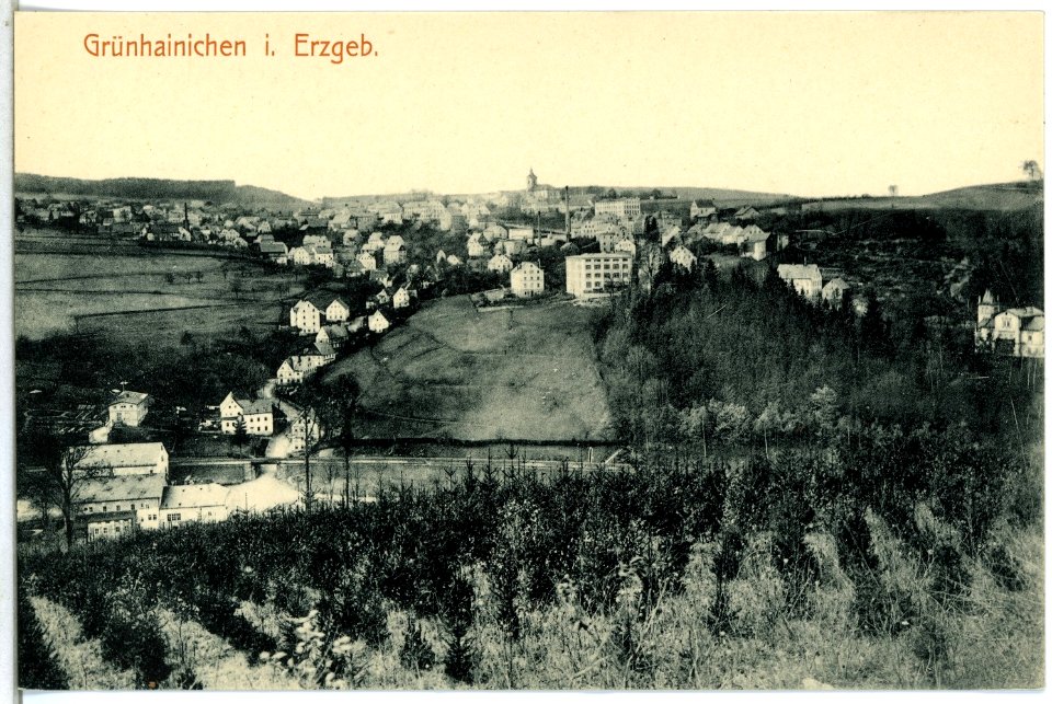 14445-Grünhainichen-1912-Blick auf Grünhainichen-Brück & Sohn Kunstverlag