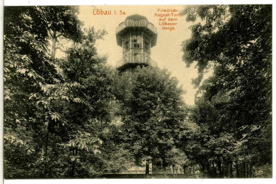 15257-Löbau-1912-Löbauer Berg, Friedrich-August-Turm-Brück & Sohn Kunstverlag