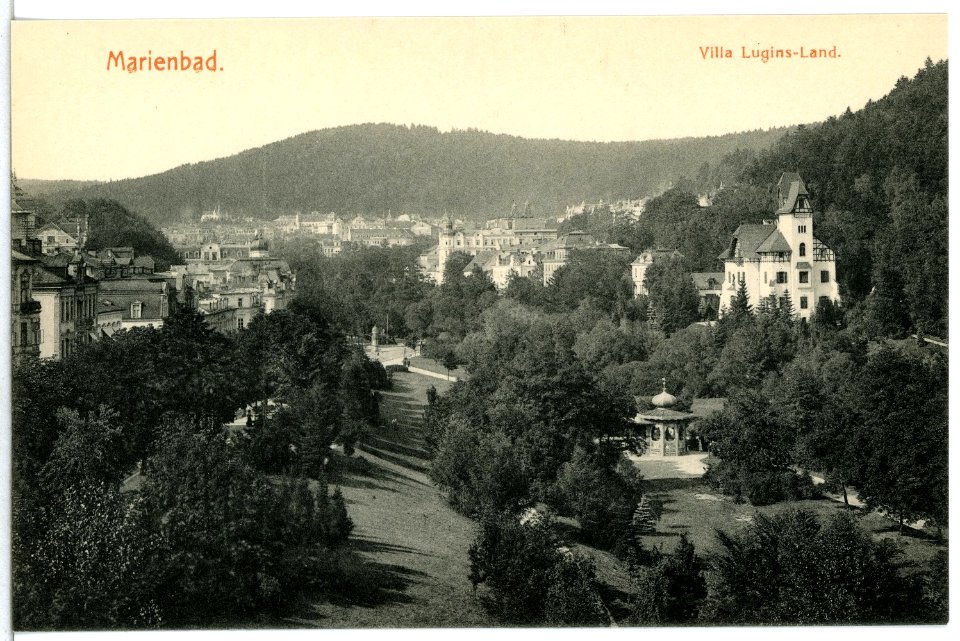 15258-Marienbad-1912-Blick auf Villa "Lug ins Land"-Brück & Sohn Kunstverlag