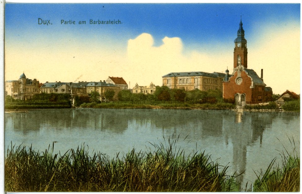 14413-Dux-1912-Partie am Barbarateich-Brück & Sohn Kunstverlag