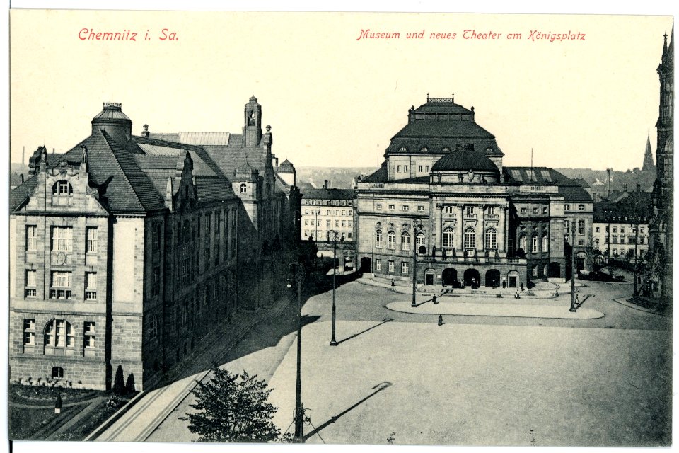 15614-Chemnitz-1913-Museum und neues Theater am Königsplatz-Brück & Sohn Kunstverlag