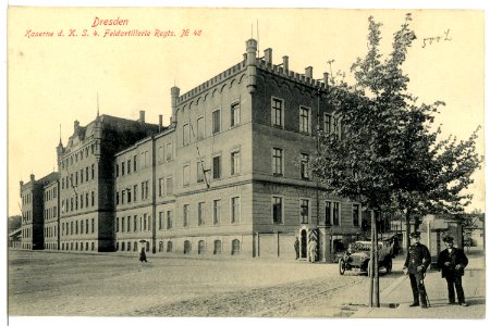 15704-Dresden-1913-Kaserne des 4. Königlich Sächsischen Feld-Artillerie-Regiment Nr. 48-Brück & Sohn Kunstverlag