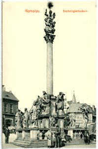 14334-Komotau-1912-Dreifaltigkeitssäule-Brück & Sohn Kunstverlag