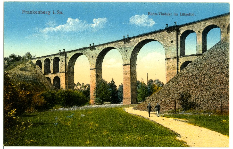 15601-Frankenberg-1913-Viadukt im Lützeltal-Brück & Sohn Kunstverlag