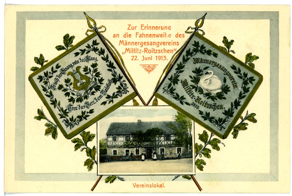 15551-Miltitz-Roitzschen-1913-Fahnenweihe des Männergesangvereins-Brück & Sohn Kunstverlag