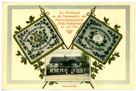 15551-Miltitz-Roitzschen-1913-Fahnenweihe des Männergesangvereins-Brück & Sohn Kunstverlag