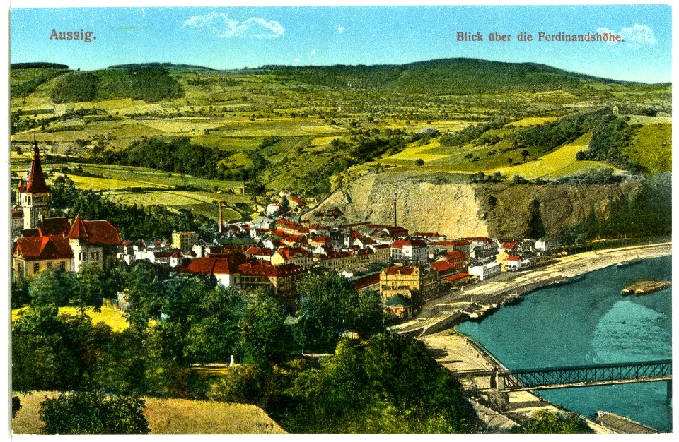 14239-Aussig-1912-Blick über die Ferdinandshöhe-Brück & Sohn Kunstverlag