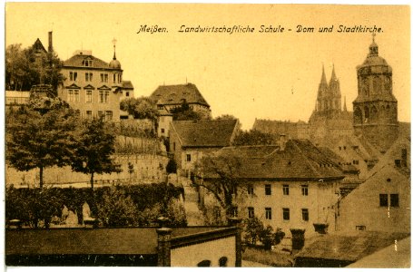 14654-Meißen-1912-Landwirtschaftsschule und Dom-Brück & Sohn Kunstverlag