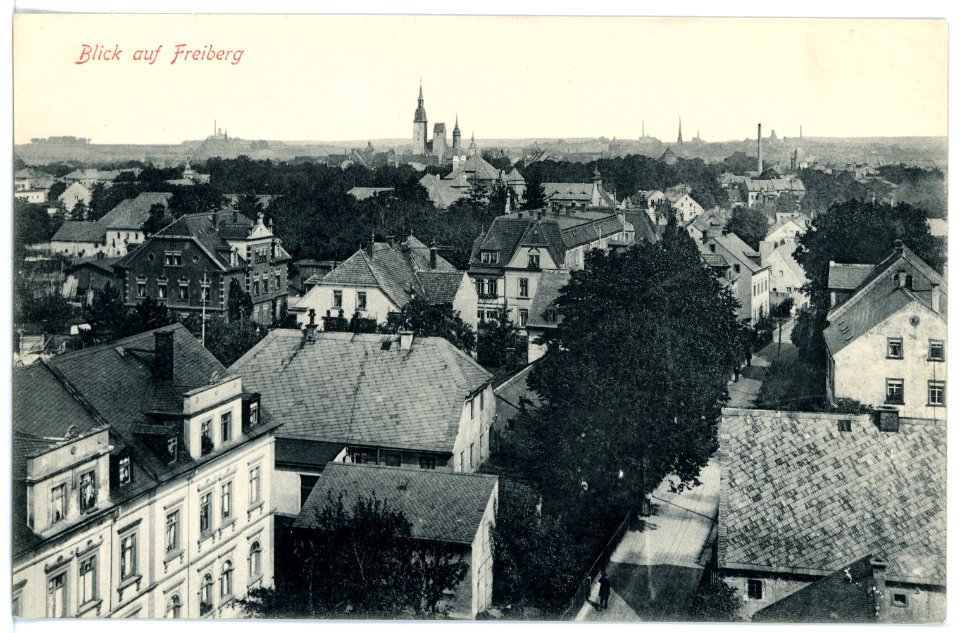 15627-Freiberg-1913-Blick auf Freiberg-Brück & Sohn Kunstverlag