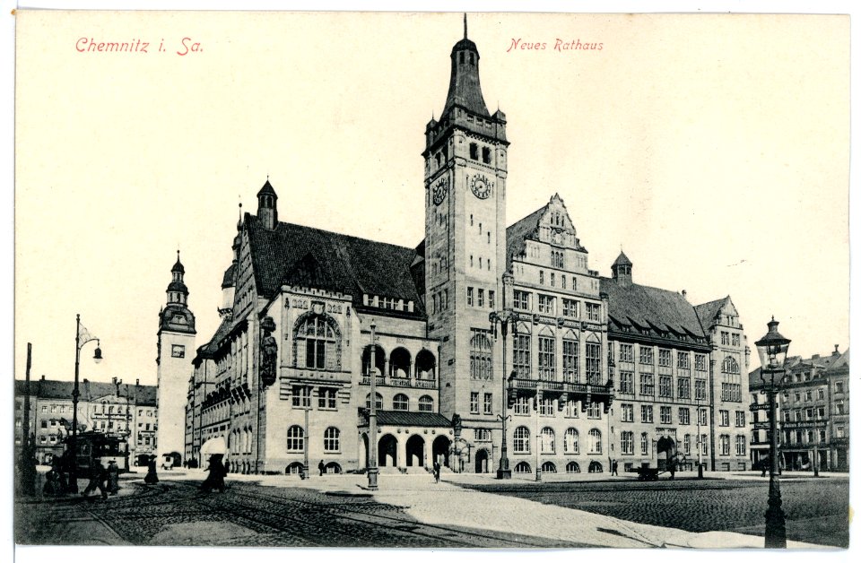 15603-Chemnitz-1913-Neues Rathaus-Brück & Sohn Kunstverlag
