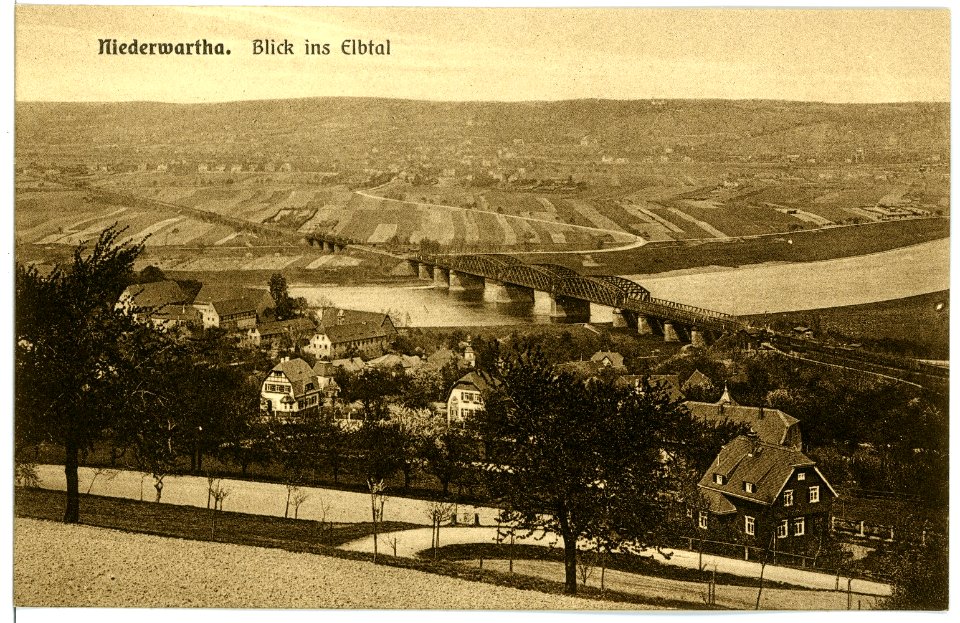 15635-Niederwartha-1913-Blick in das Elbtal-Brück & Sohn Kunstverlag