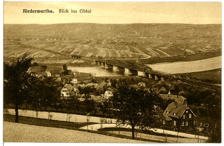 15635-Niederwartha-1913-Blick in das Elbtal-Brück & Sohn Kunstverlag