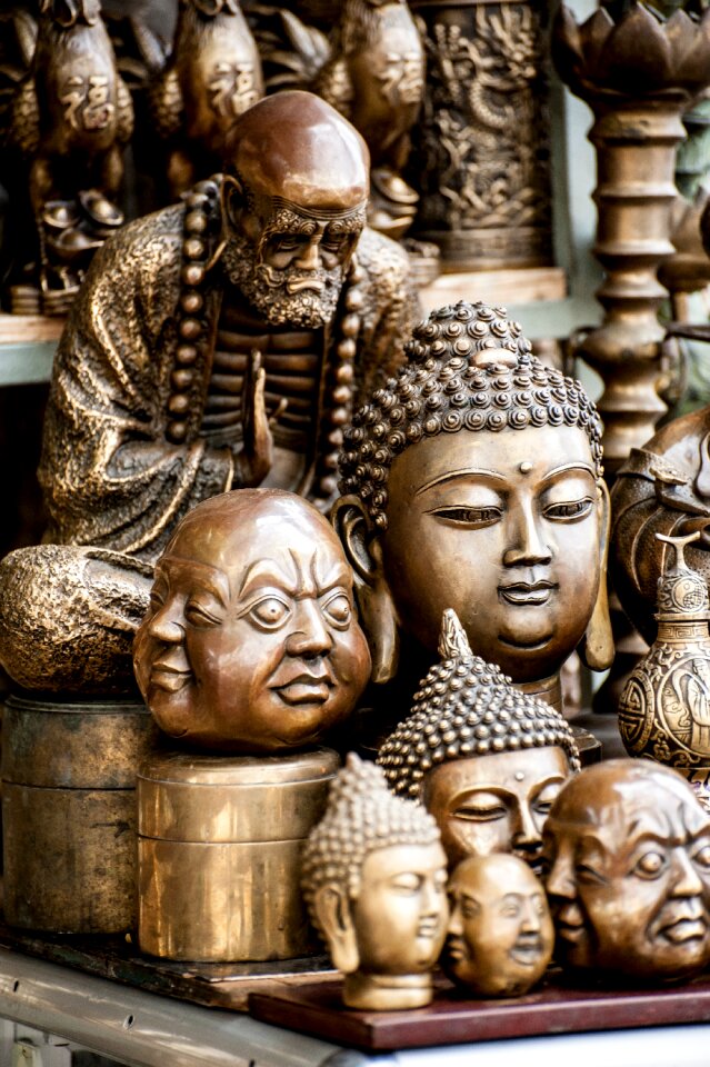 Antique buddha brown buddha