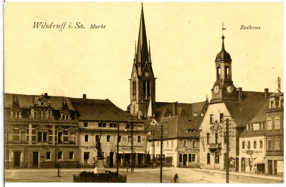 14278-Wilsdruff-1912-Markt mit Rathaus-Brück & Sohn Kunstverlag