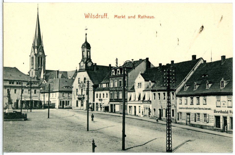 14276-Wilsdruff-1912-Markt und Rathaus-Brück & Sohn Kunstverlag