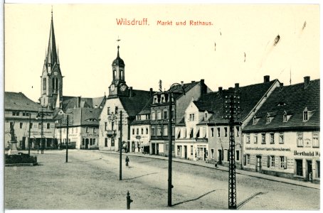 14276-Wilsdruff-1912-Markt und Rathaus-Brück & Sohn Kunstverlag