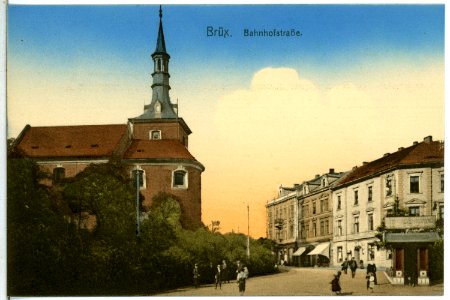 14405-Brüx-1912-Bahnhofstraße-Brück & Sohn Kunstverlag