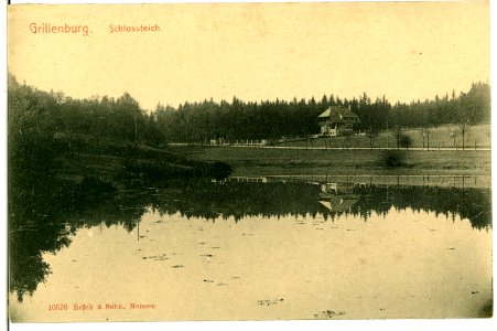 10578-Grillenburg-1909-Schloßteich-Brück & Sohn Kunstverlag