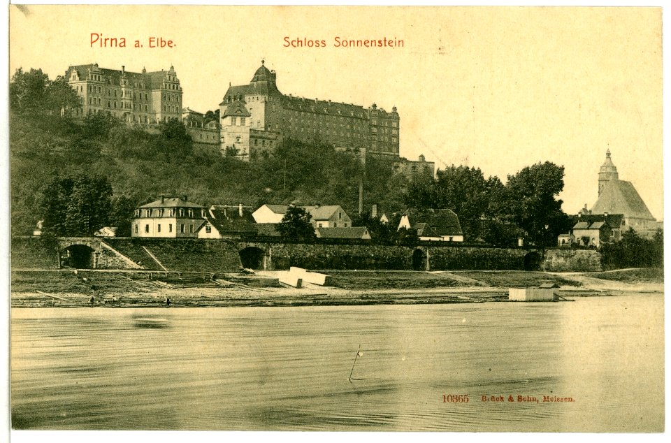 10365-Pirna-1908-Schloß Sonnenstein-Brück & Sohn Kunstverlag