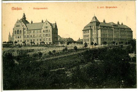 10856-Meißen-1909-Weinbergschule und Realgymnasium-Brück & Sohn Kunstverlag