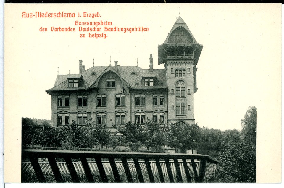 10786-Aue-1909-Niederschlema - Genesungsheim-Brück & Sohn Kunstverlag