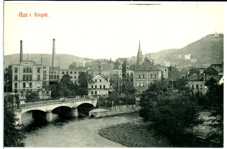 10765-Aue-1909-König Albert Brücke-Brück & Sohn Kunstverlag